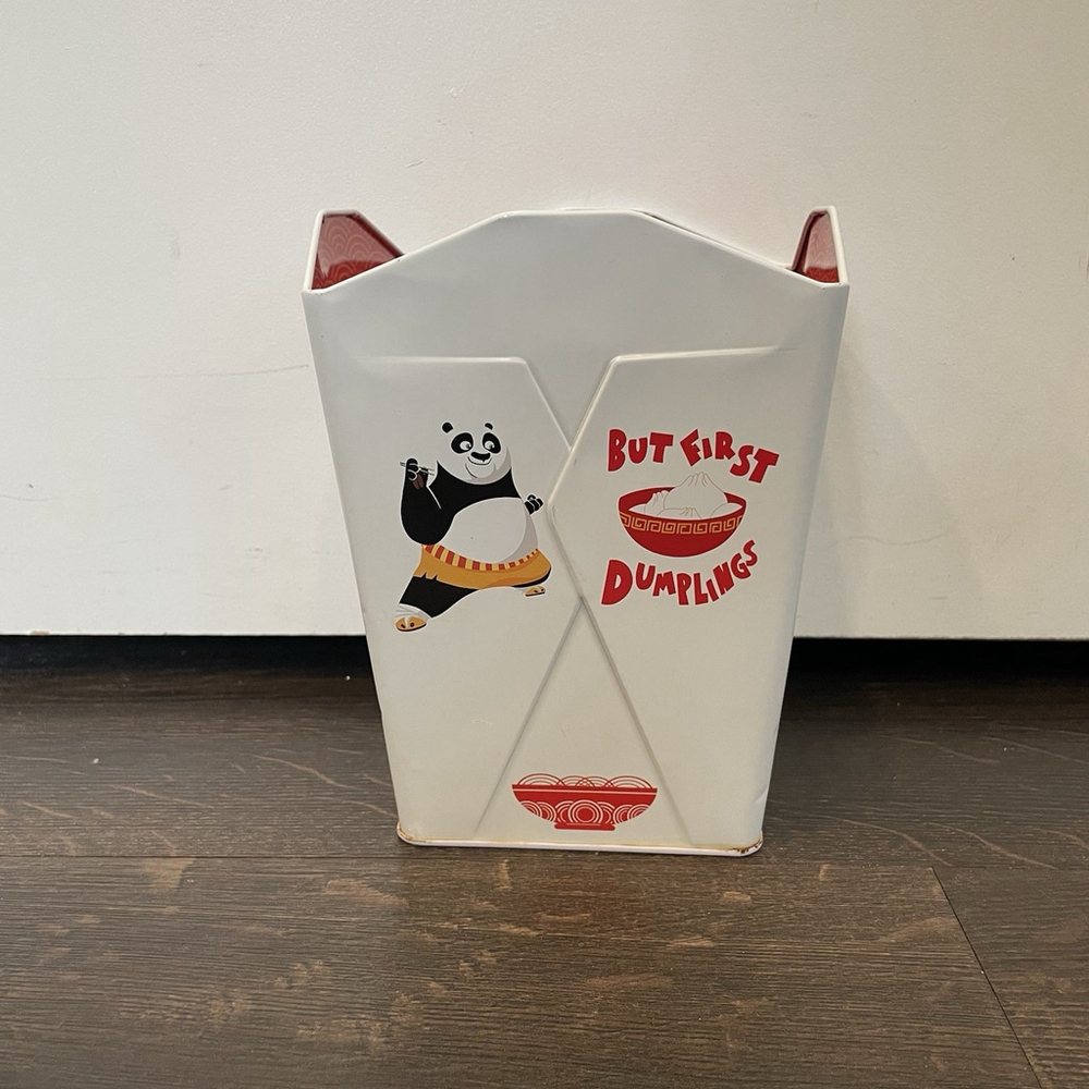 Kung Fu Panda 4 Takeout Container Box Metal Tin Movie Theater Popcorn Bucket - Picture 4 of 6